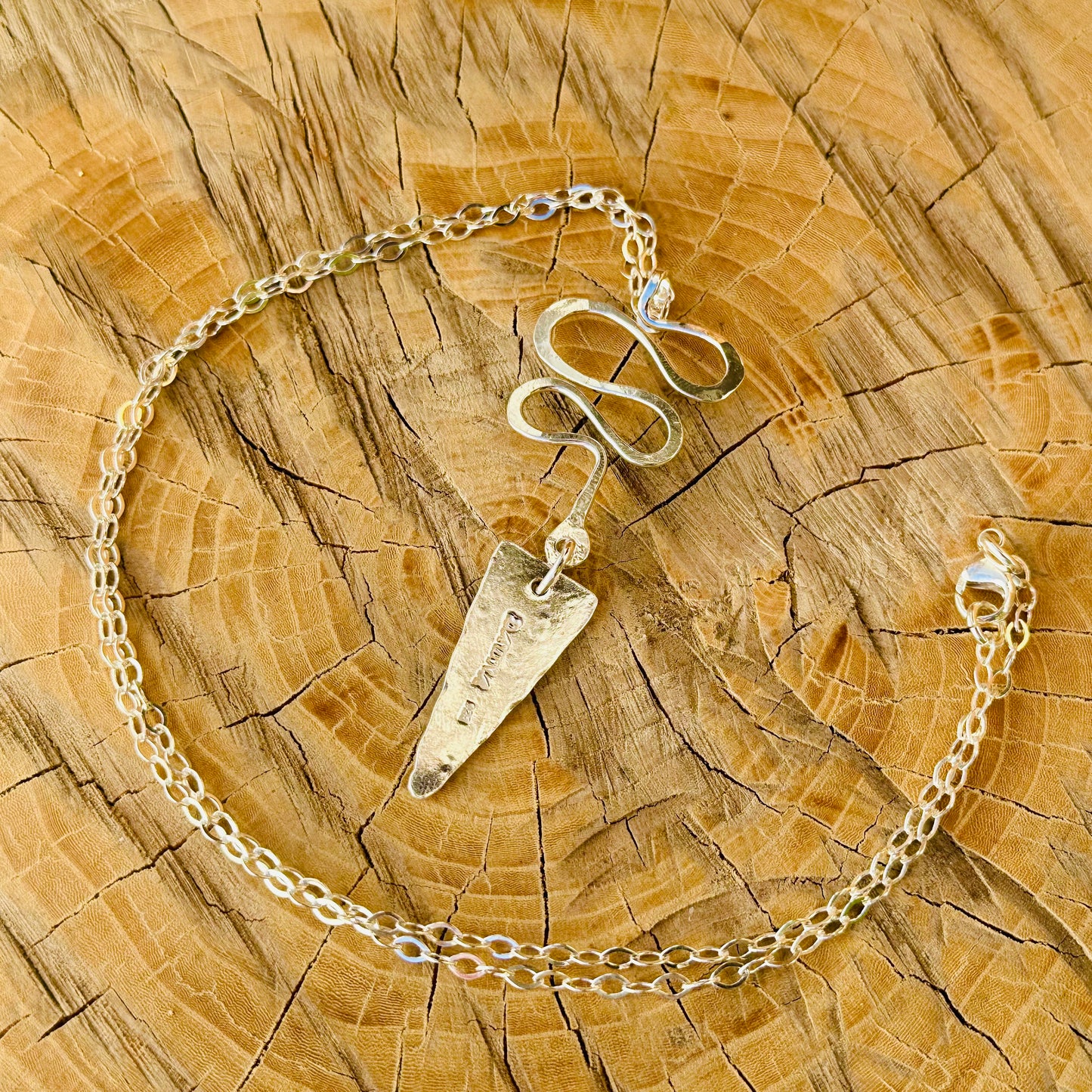 Hammered Zig Zag Necklace