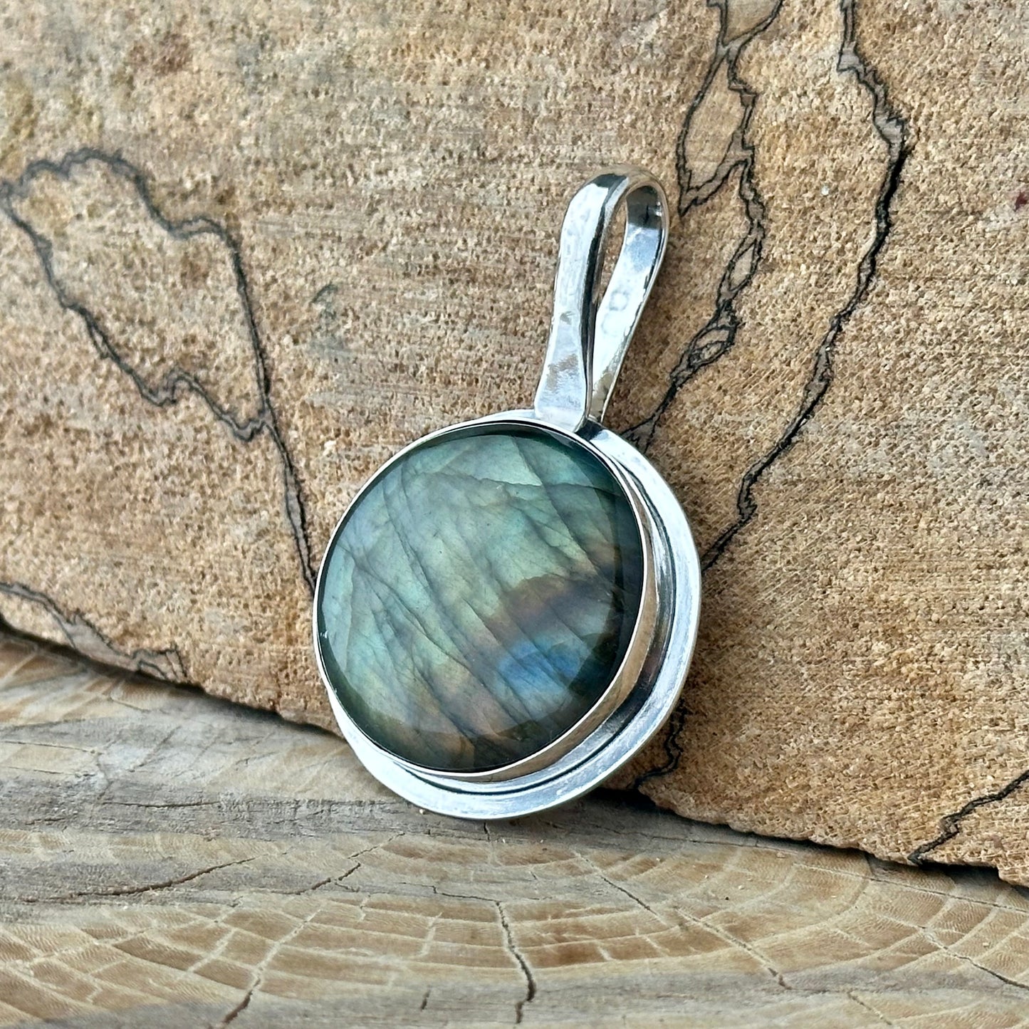 Reversible Celtic Labradorite Pendant