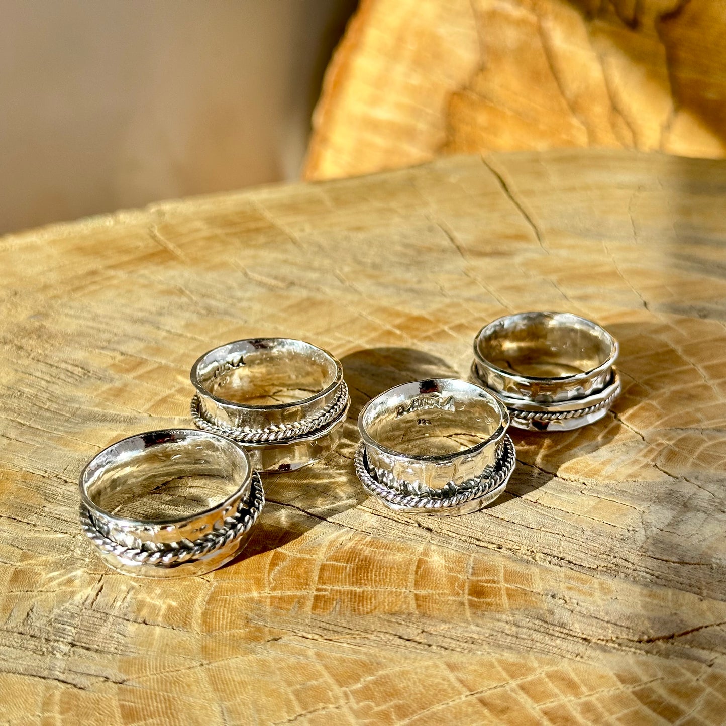 Silver Meditation Rings