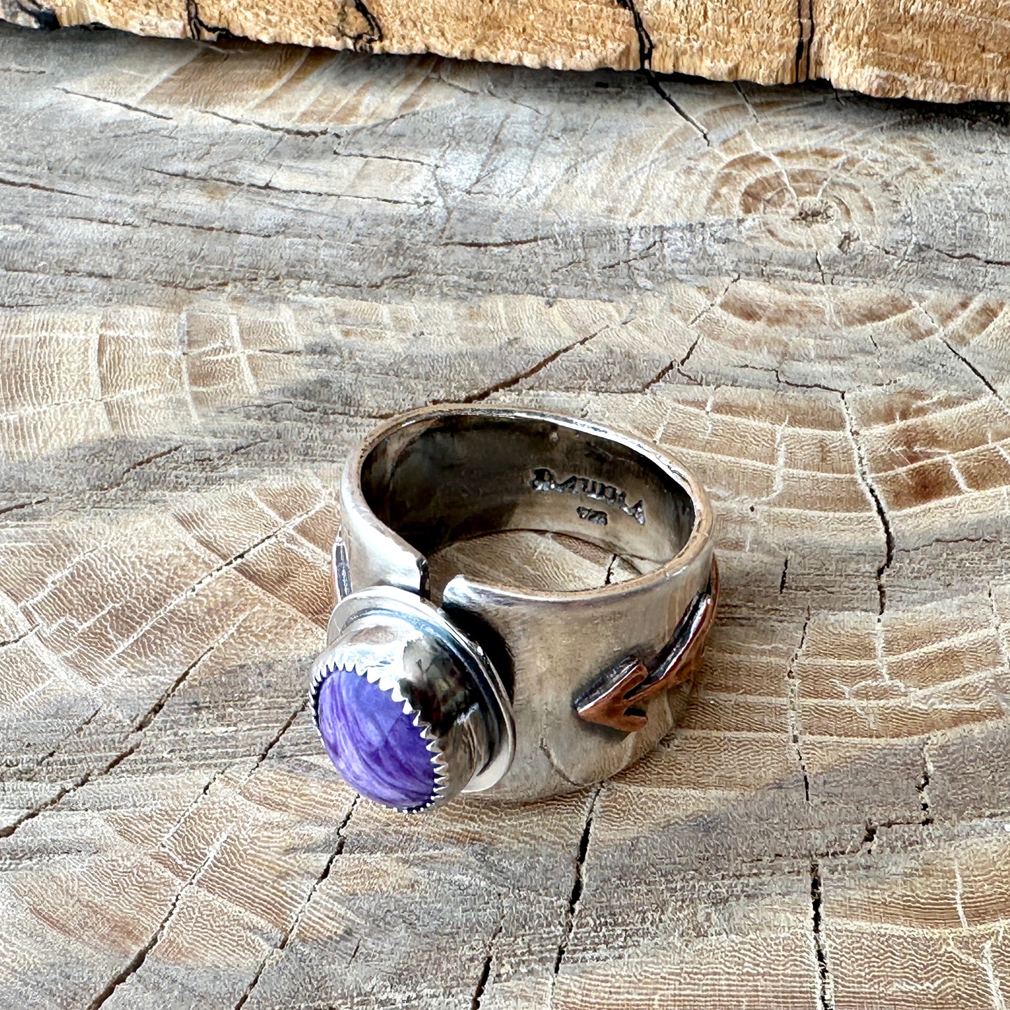 Natural Charoite RIng