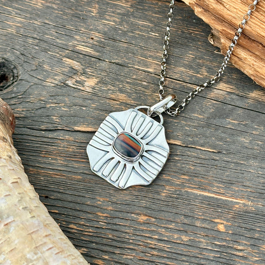 Southwest Sterling Silver Necklace with Surfite