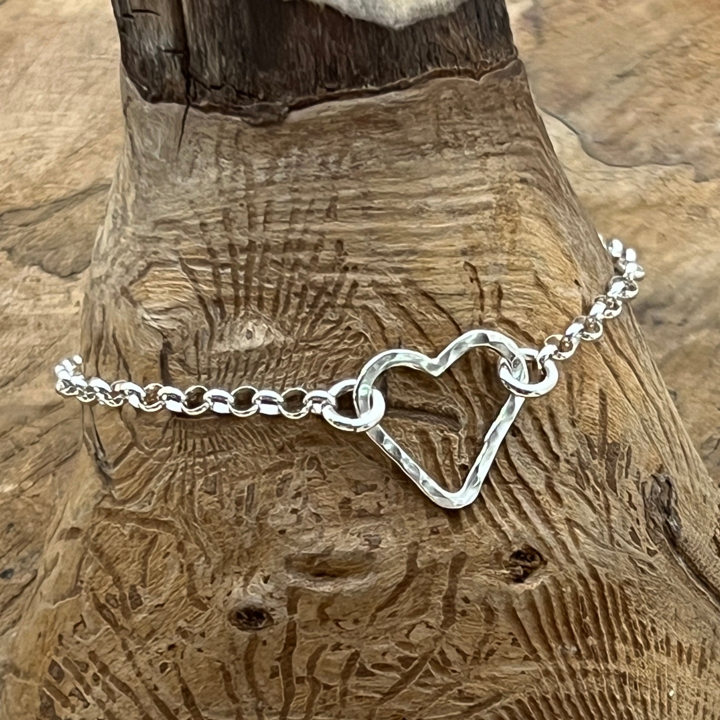 Hammered Heart Bracelet